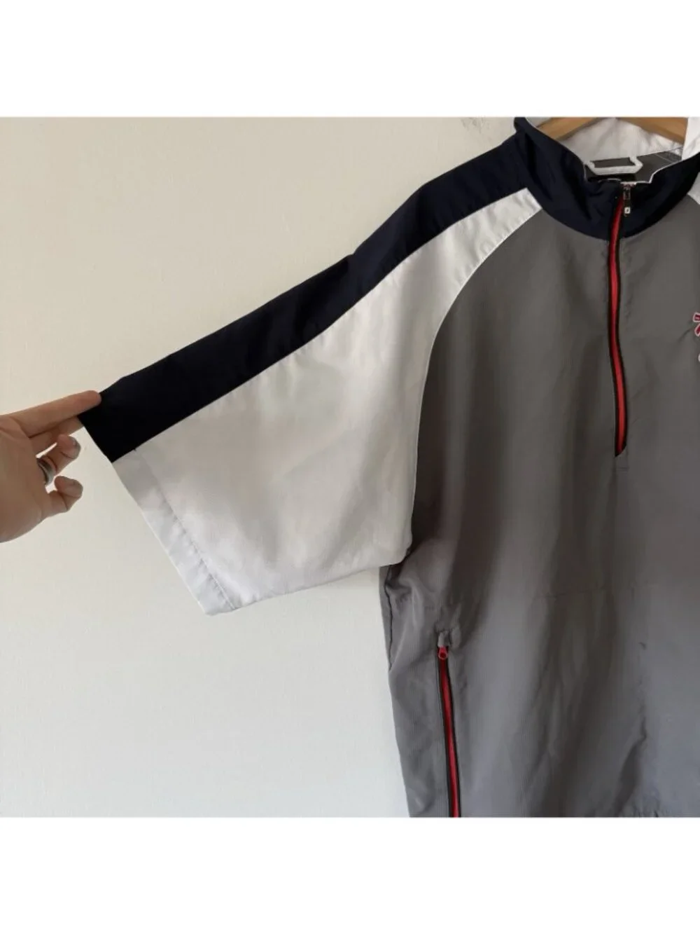FootJoy FJ Men's 1/2 Zip‎ Short Sleeve Golf Windbreaker Sz Large Coaches Tigers